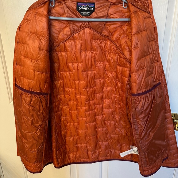 Patagonia Women’s Micro Puff Burnt Orange Down Jacket Large - Picture 8 of 10